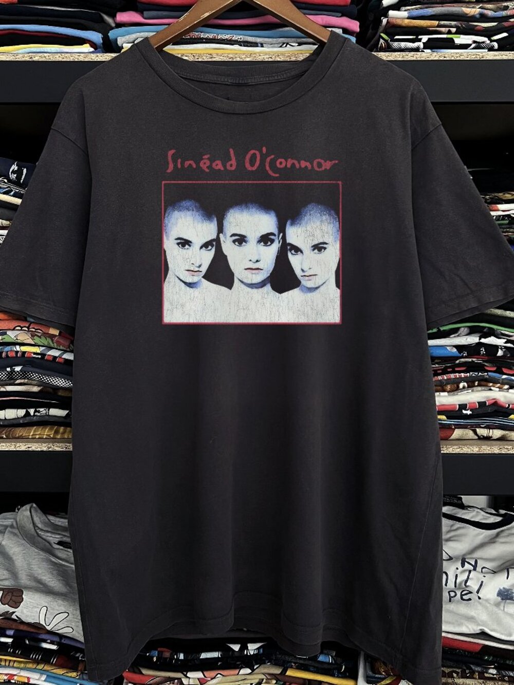 90s Rare Sinead O'Connor Washed Black Tee